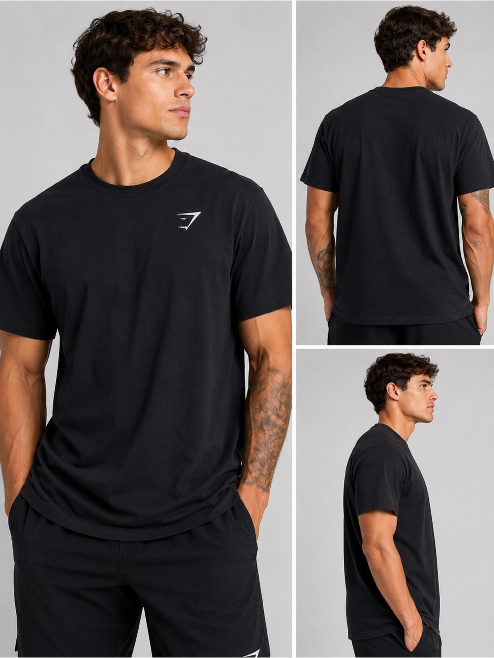 Gymshark Men’s Black Crew Neck T-Shirt size small